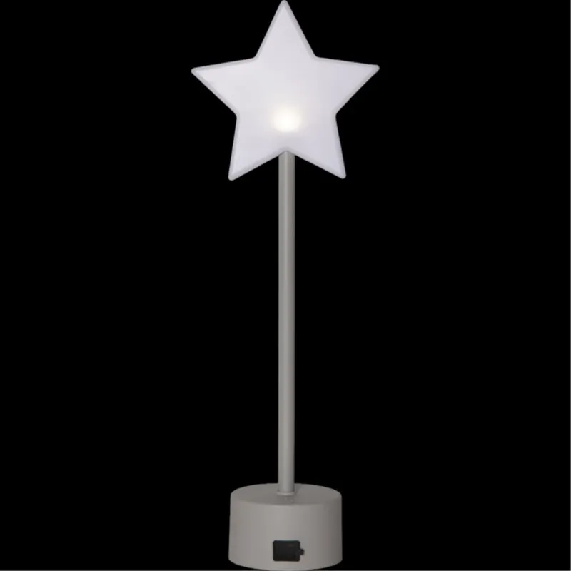 Alternativ bild 0 för Star Trading LED-lampa Stjärna på fot Blizz – grå