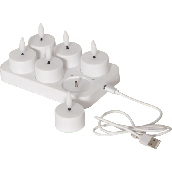 Bild 1 för Star Trading LED-värmeljus 6-pack Flamme Charge 061-04