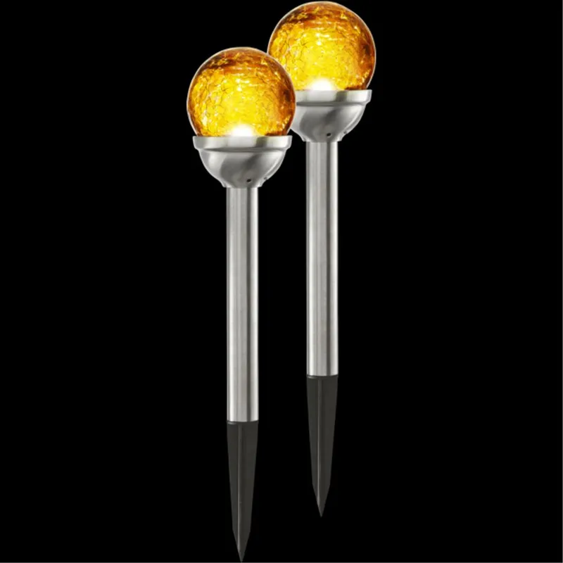 Alternativ bild 0 för Star Trading Solcellspollare Roma Trädgårdsbelysning 2-pack – Amber