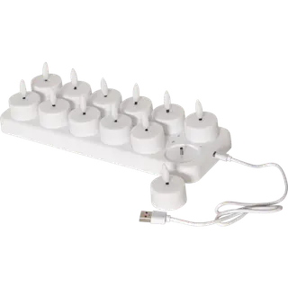 Produktfoto för Star Trading uppladdningsbara LED värmeljus Flamme 12-pack