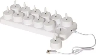Produktfoto för Star Trading uppladdningsbara LED värmeljus Flamme 12-pack