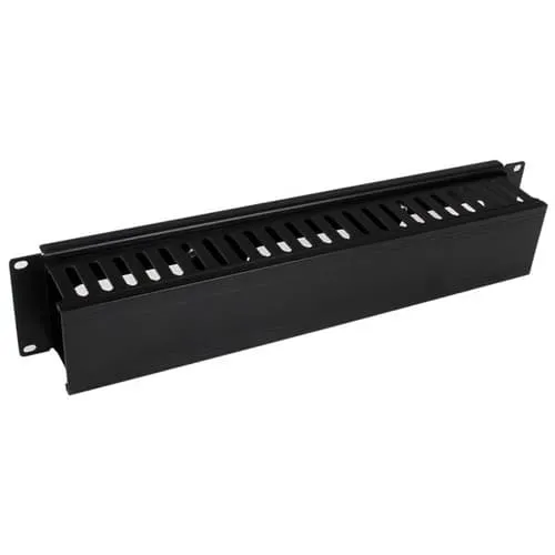 Alternativ bild 0 för StarTech.com 2U horisontell kanalpanel för kabelhantering med fingrar och lock för hylla - Rackpanel för kabelhantering - svart - 2U - 19 - för P/N: RACK-18U-20-WALL-OA, RACK-21U-20-WALL-OA, RK3236BKF, RK4236BKB, RKQMCAB12V2