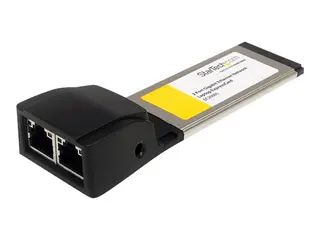 Produktfoto för StarTech.com Dual Port ExpressCard Gigabit Laptop Ethernet NIC Network Adapter Card - Nätverksadapter - ExpressCard - Gigabit Ethernet x 2