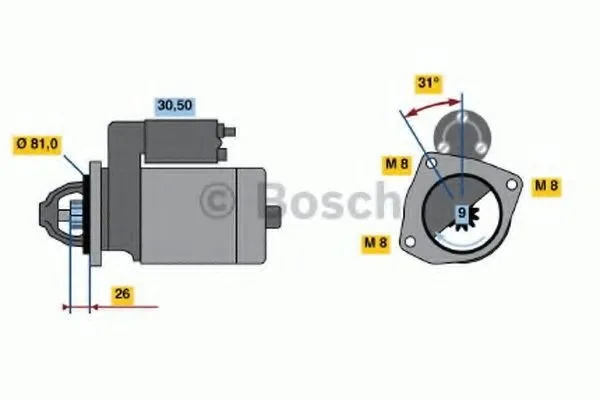 Alternativ bild 0 för Startmotor