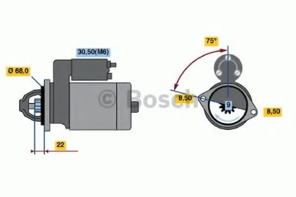Alternativ bild 0 för Startmotor Bosch