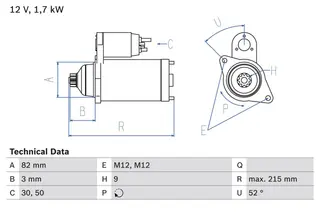 Produktfoto för Startmotor Bosch