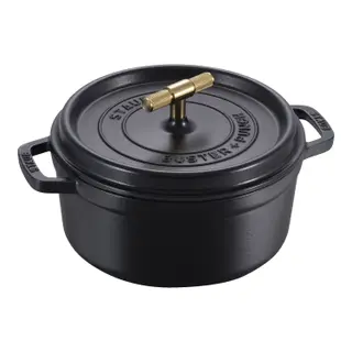 Produktfoto för Staub Buster+Punch rund gryta 24 cm, mässingknopp