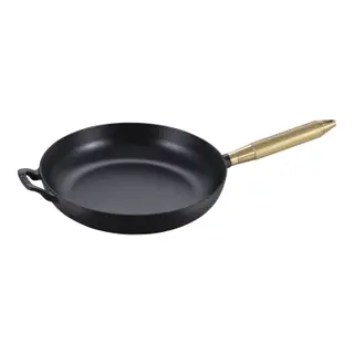 Produktfoto för Staub Buster+Punch stekpanna rund 28 cm, mässinghandtag