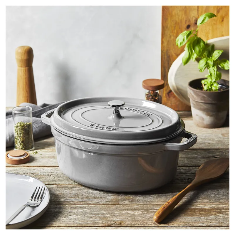 Bild 2 för Staub Cocotte - 31 cm - 5.5 L Graphite Grey