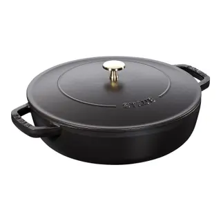 Produktfoto för Staub Cocotte Chistera traktörgryta 24 cm 2,4 liter, svart