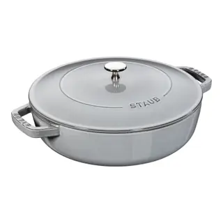 Produktfoto för Staub Cocotte Chistera traktörgryta 28 cm 3,7 liter, grå