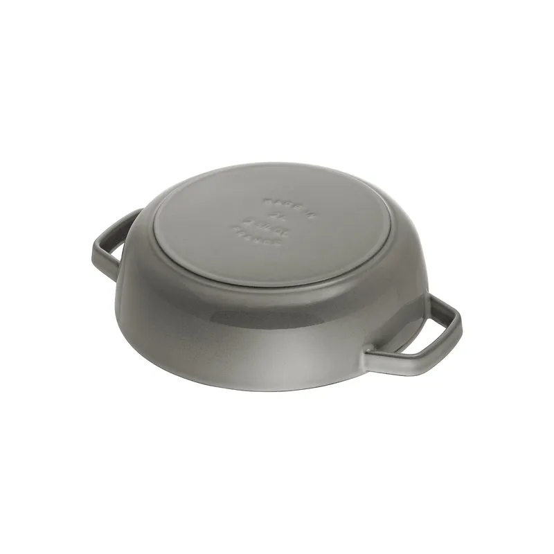 Bild 4 för Staub Cocotte Chistera traktörgryta 28 cm 3,7 liter, grå