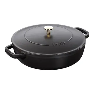 Produktfoto för Staub Cocotte Chistera traktörgryta 28 cm 3,7 liter, svart