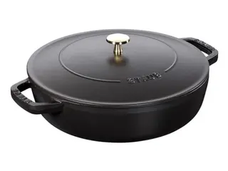Produktfoto för Staub Cocotte Chistera traktörgryta 28 cm 3,7 liter, svart