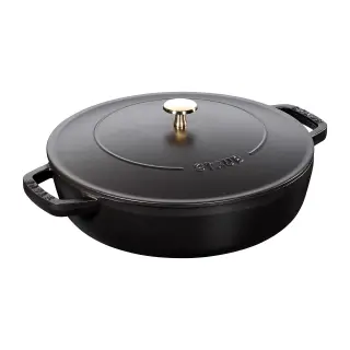 Produktfoto för Staub Cocotte Chistera traktörgryta 28 cm 3,7 liter, svart
