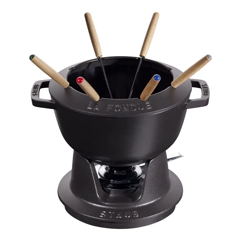 Bild 1 för Staub Fondue set 20 cm svart med blank insida