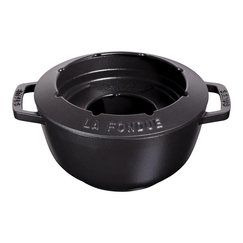 Bild 2 för Staub Fondue set 20 cm svart med blank insida