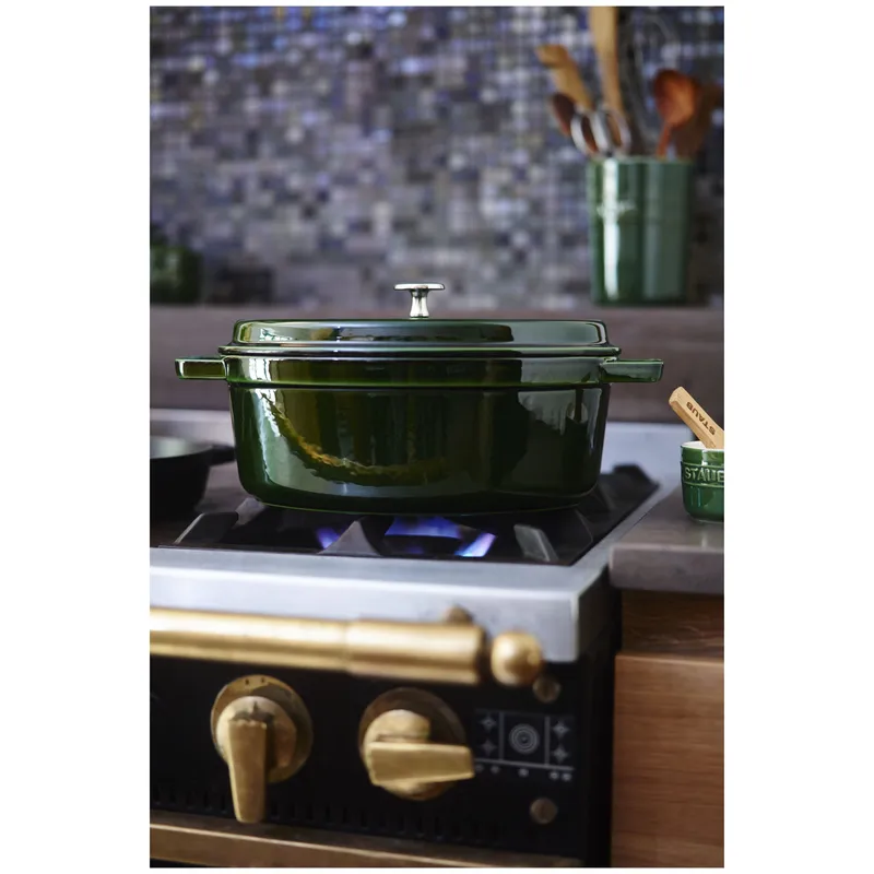 Bild 4 för Staub - Gryta 6,7 L oval Grön