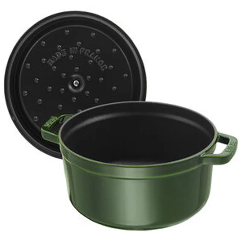 Bild 3 för Staub Rund Gryta 22 cm 2,6 liter Basilikagrön