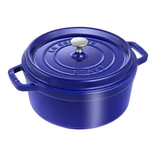 Produktfoto för Staub Rund Gryta 24 cm 3,8 liter Blå