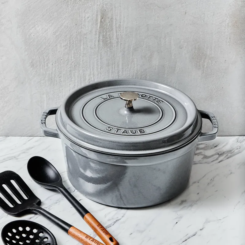 Bild 2 för Staub Rund Gryta 24 cm 3,8 liter Grafit
