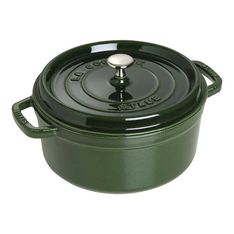 Bild 1 för Staub Rund Gryta 26 cm 5,2 liter Basilikagrön