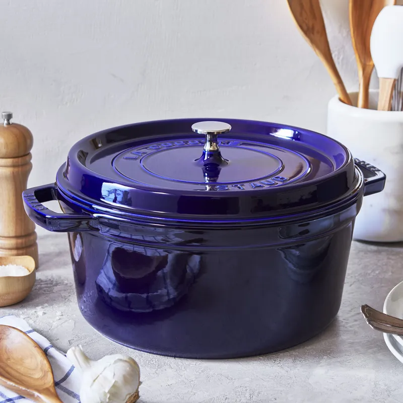 Bild 2 för Staub Rund Gryta 28 cm 6,7 liter Blå