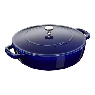 Produktfoto för STAUB Staub Chistera traktörpanna gjutjärn Ø28 cm Mörkblå