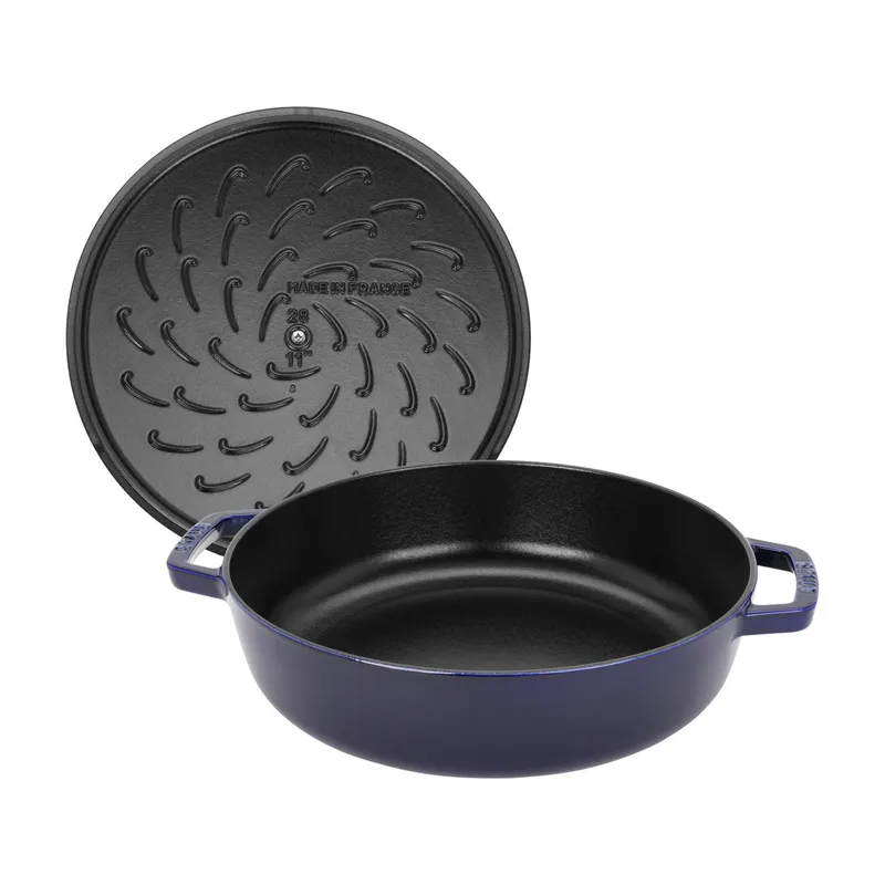 Bild 2 för STAUB Staub Chistera traktörpanna gjutjärn Ø28 cm Mörkblå