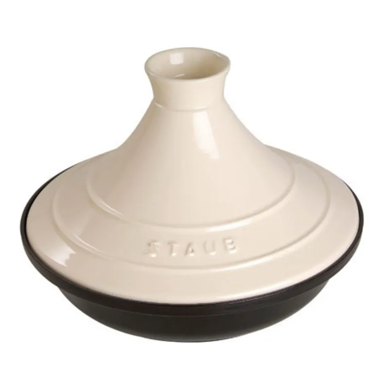 Bild 1 för Staub Tajine, Rund, Gjutjärn, Gräddfärgad, 20 cm, 1,6 kg, 1 styck