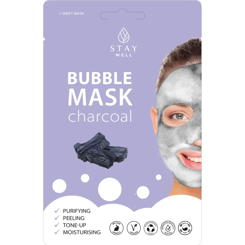 Bild 2 för STAY Well Vegan O2 Purifying Bubble Mask Charcoal 20 g