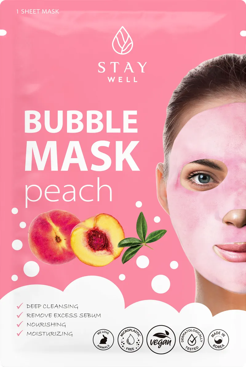 Alternativ bild 0 för STAY Well Vegan O2 Purifying Bubble Mask Peach 20 g