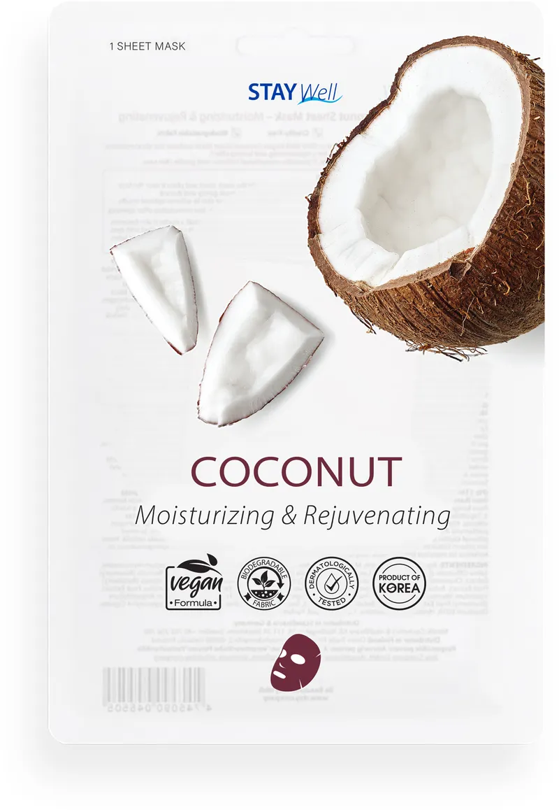 Alternativ bild 0 för STAY Well Vegan Sheet Mask Coconut 23 g