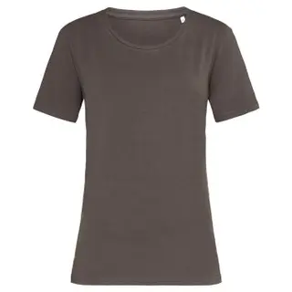 Produktfoto för Stedman Claire Relaxed Women Crew Neck Choklad ringspunnen bomull Small Dam