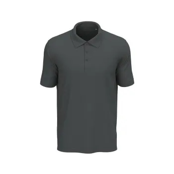 Alternativ bild 0 för Stedman Lux Short Sleeve Polo Mörkgrå bomull Small Herr