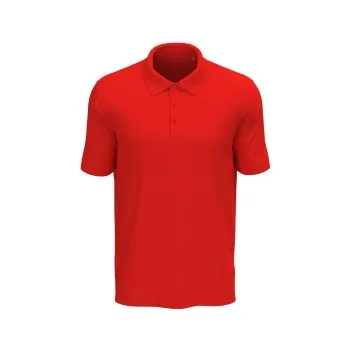 Alternativ bild 0 för Stedman Lux Short Sleeve Polo Röd bomull Small Herr