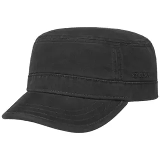 Produktfoto för Stetson - Svart army Keps - Army Cotton Black Fitted @ Hatstore