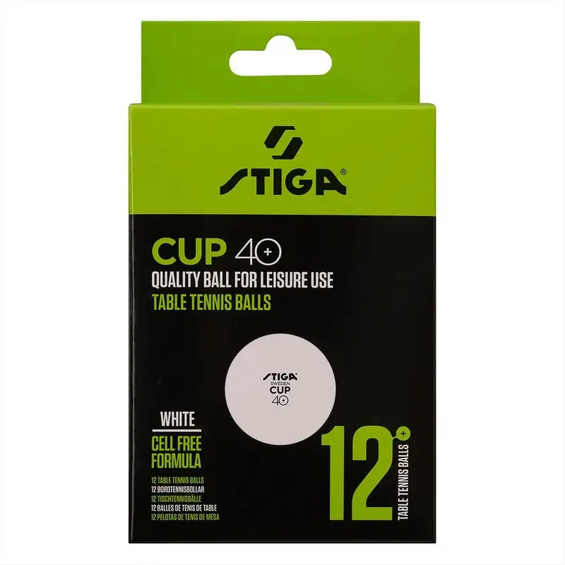Bild 1 för STIGA Bordtennisboll STIGA Cup vit 12/fp