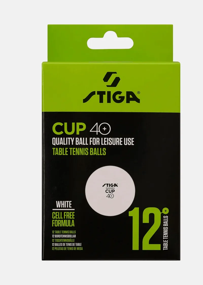 Bild 1 för STIGA Bordtennisboll STIGA Cup vit 12/fp