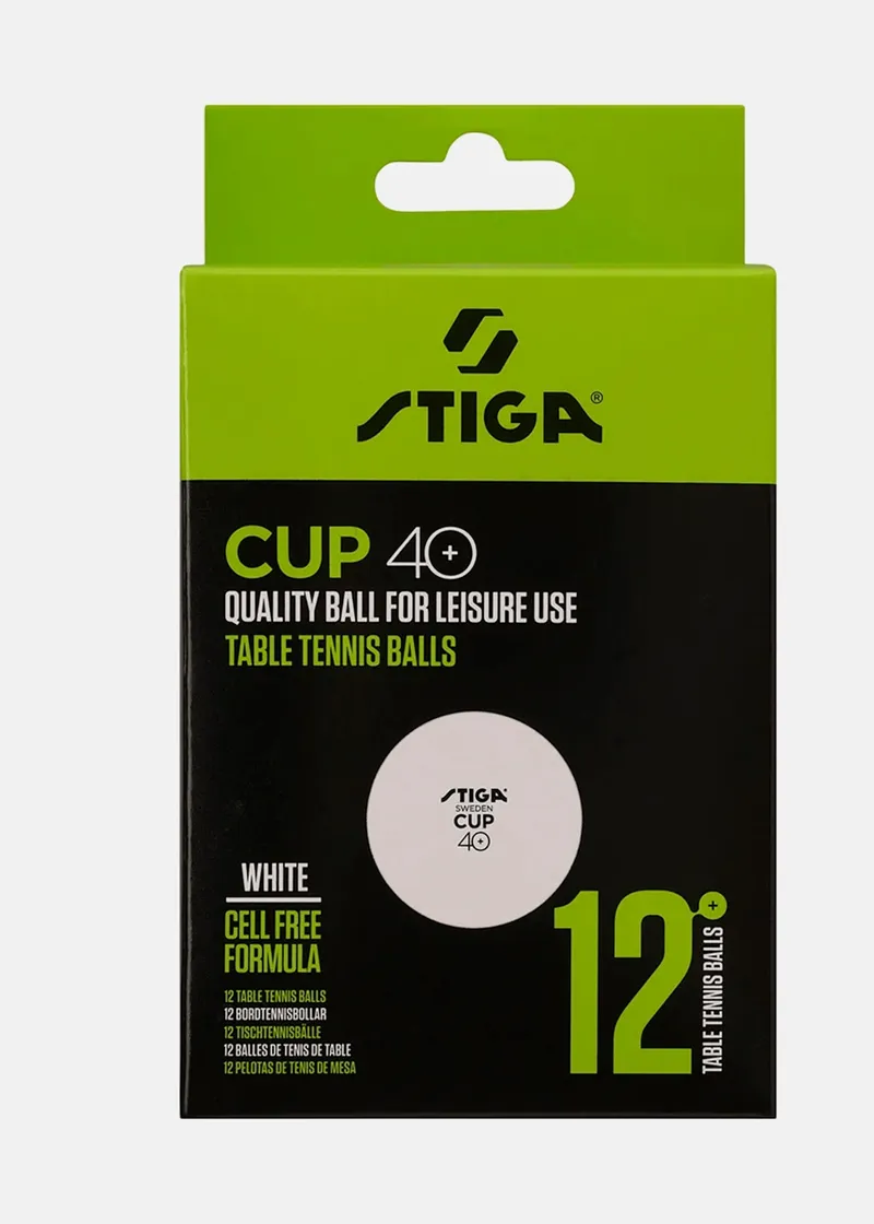 Bild 2 för STIGA Bordtennisboll STIGA Cup vit 12/fp