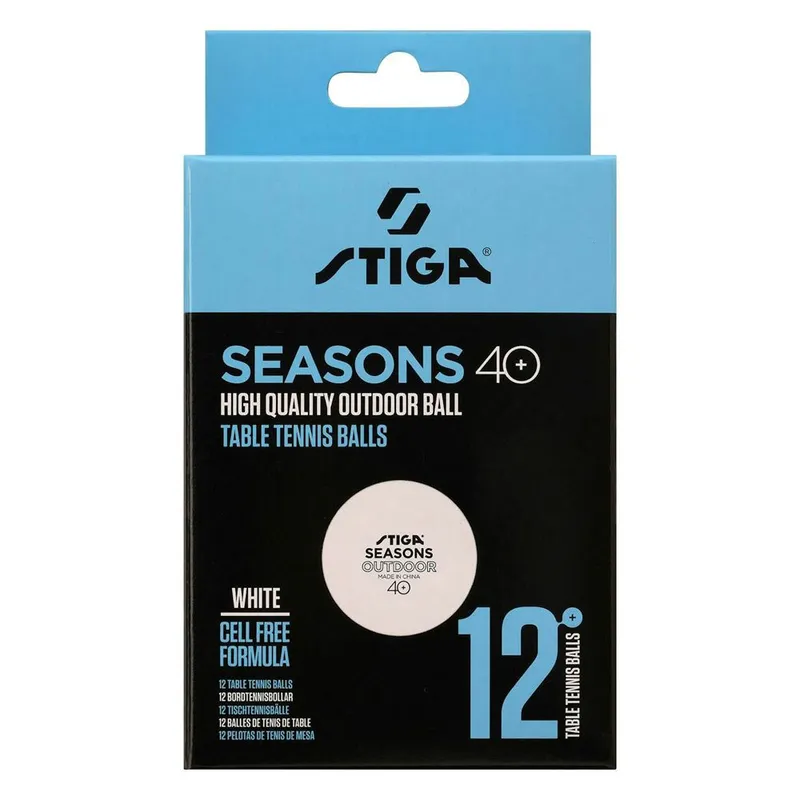 Bild 1 för STIGA Seasons Outdoor Pingisboll 12-pack (Vit)