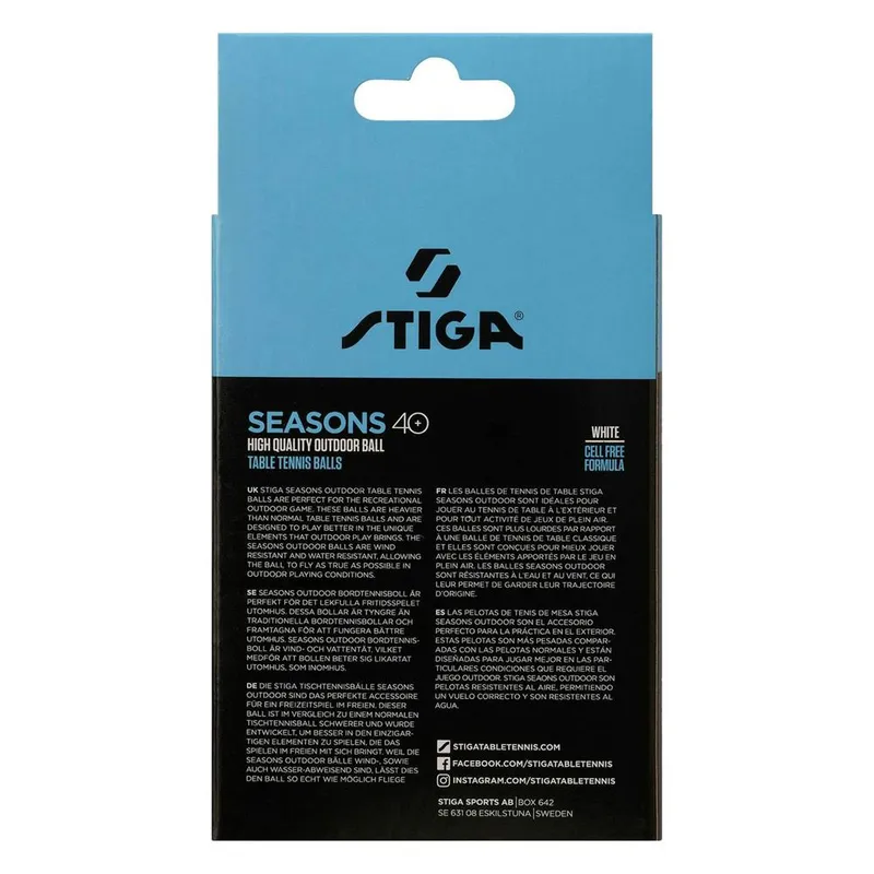 Bild 2 för STIGA Seasons Outdoor Pingisboll 12-pack (Vit)