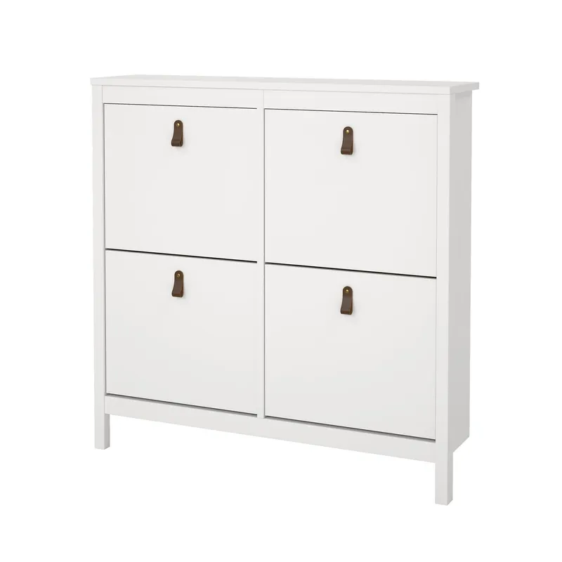 Bild 1 för STOLFERS Skoskåp 25x102 cm Vit/Natur -