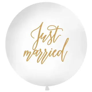 Produktfoto för Stor Ballong "Just Married" 1m