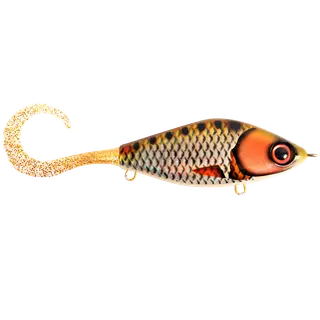 Produktfoto för Strike Pro Guppie jerk Golden Ridgenback Gold Glitter