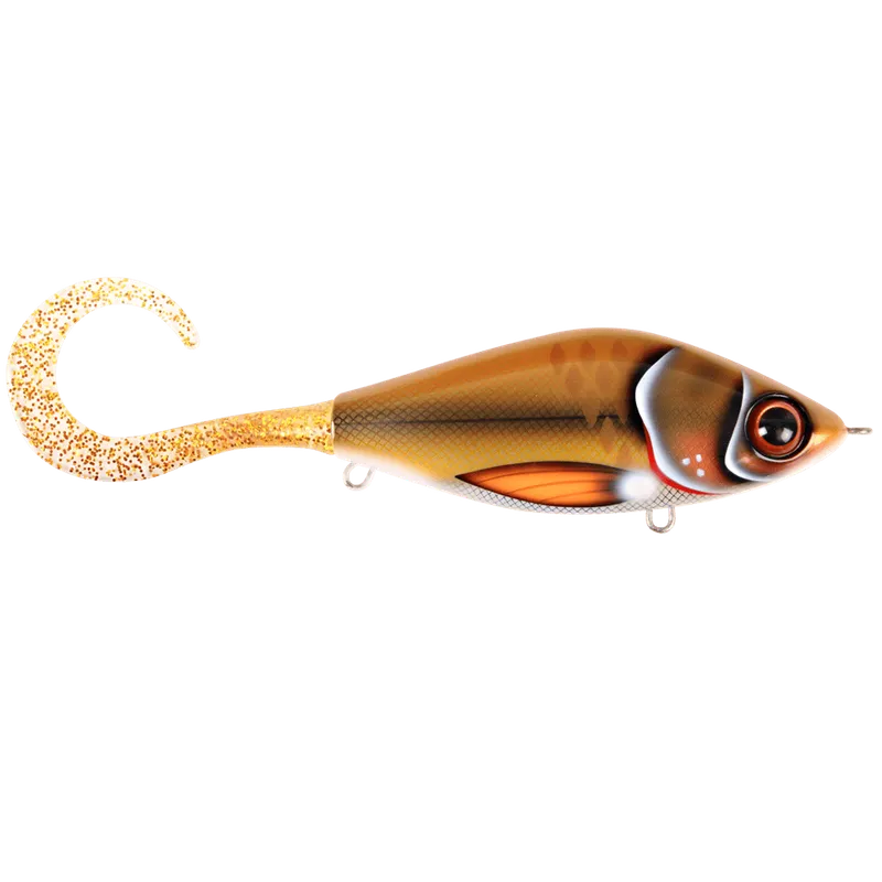 Bild 1 för Strike Pro Guppie jerkbait Bemidji Blonde - Gold Glitter