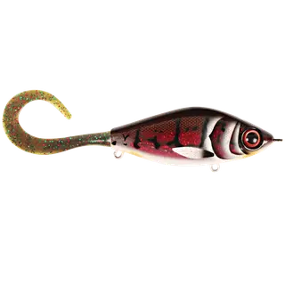 Produktfoto för Strike Pro Guppie jerkbait Demon Bass - Mossgreen Glitter