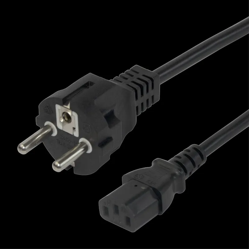 Alternativ bild 0 för Strömkabel CEE 7/7 - C13, 3m - Svart