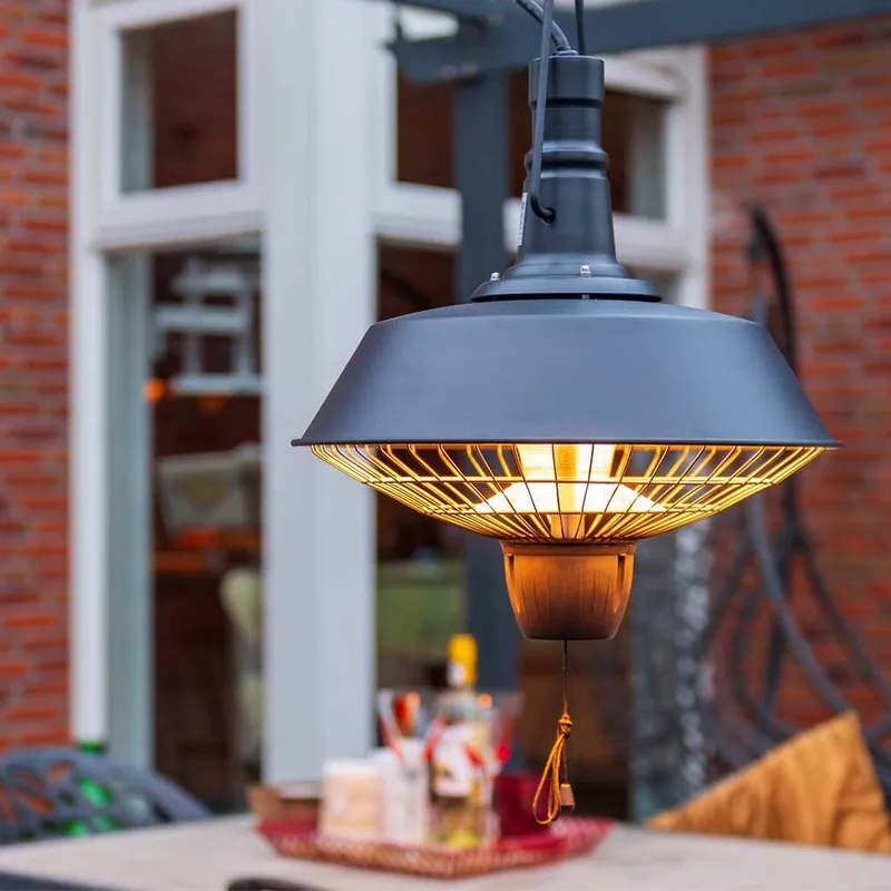 Bild 2 för Sunred Hängande värmare Indus 2100 W halogen svart RSH16