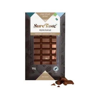 Produktfoto för Sure Taste Chokladkaka Mjölkchoklad 90 g